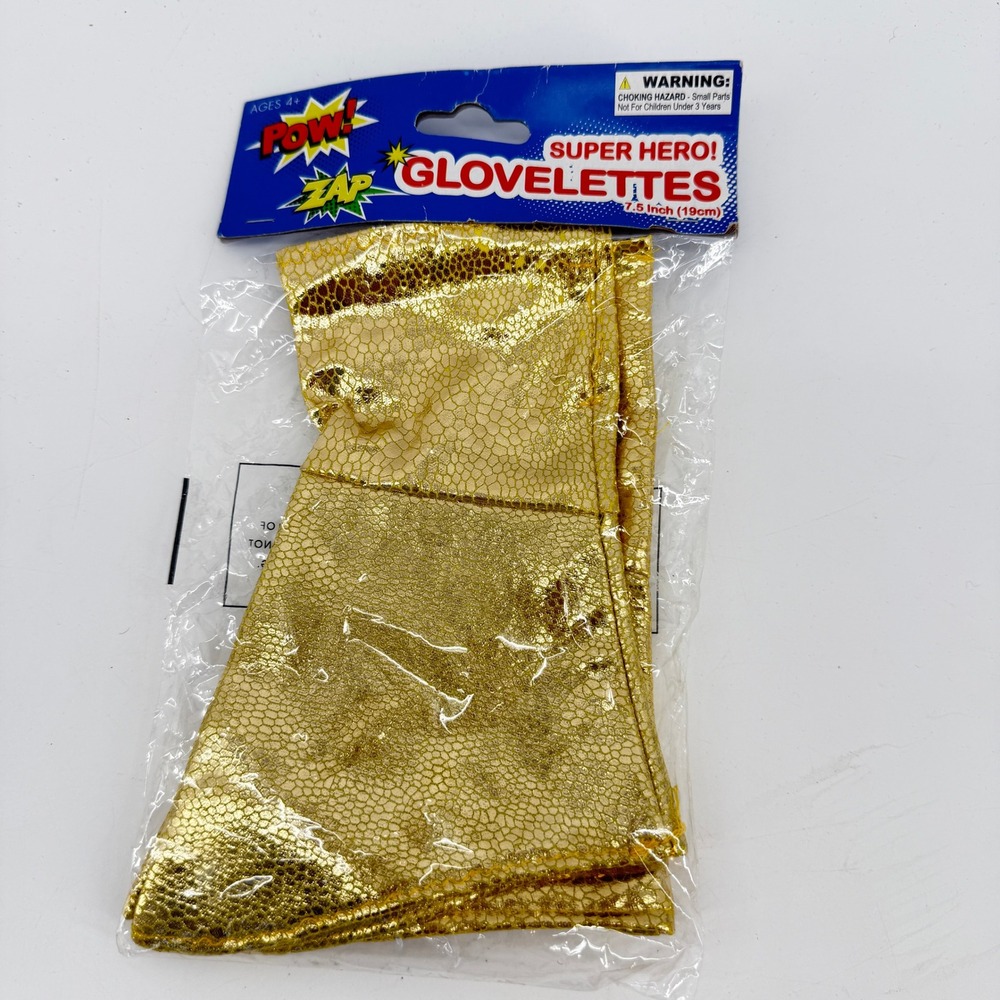 Regent Products Superhero Glovelettes Women OS‎ Gold Metallic Costume Accessory
